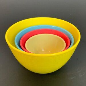 Lorena Garcia Set Of 4 Colorful Melamine Nesting Prep Bowls Primary Colors